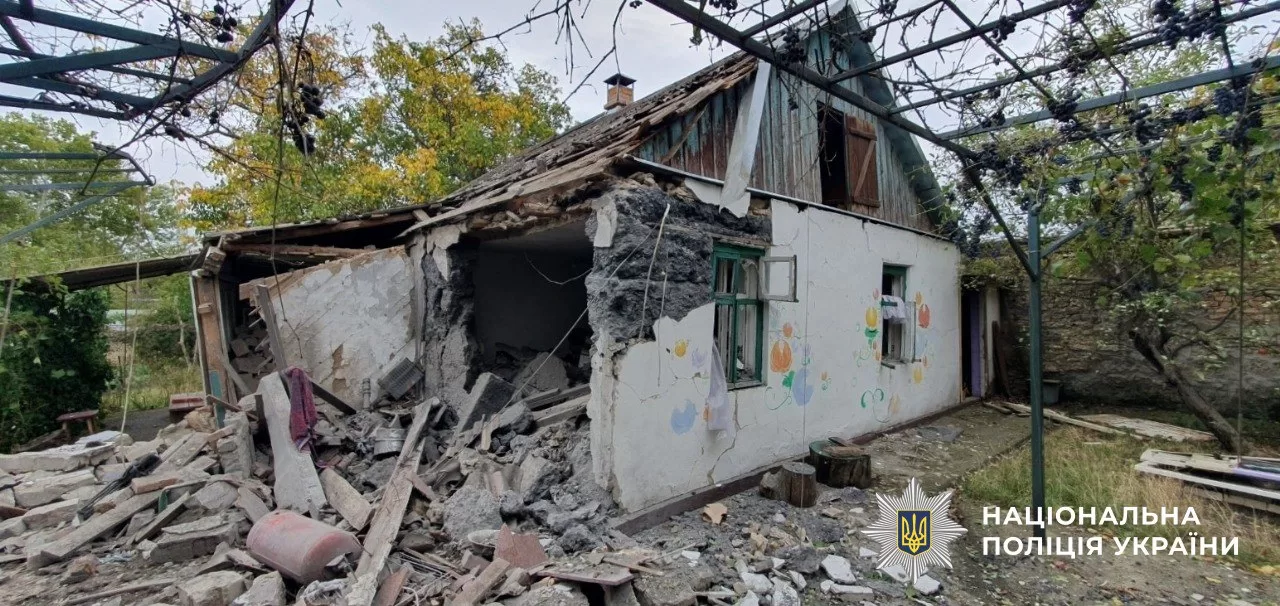 Разрушенный дом в Херсонской области / Фото: Полиция Херсона