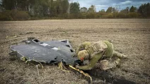 Explosives experts from the Sumy region police destroyed the warhead of a downed enemy drone. Illustrative photo / Photo by National Police