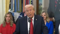 US President Donald Trump during a press conference at the White House on October 16 / Screenshot from video