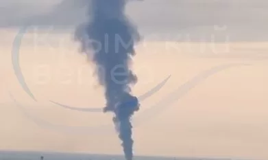 Дроны попали в нефтебазу сети ATAN в Гвардейском / Скриншот из соцсети