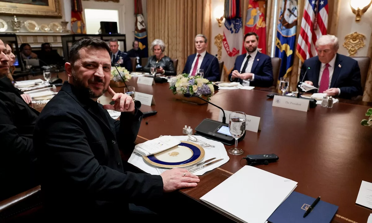 Zelenskyy at the White House offered Trump to exchange Ukrainian drones for American Tomahawks / Screenshot of the broadcast