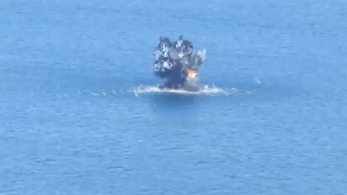 Российская армия использует морские беспилотники типа «Оркан» и „Вызир“, а также экспериментальные модели - «БЭК-1000» и «Одуванчик» / Скриншот видео