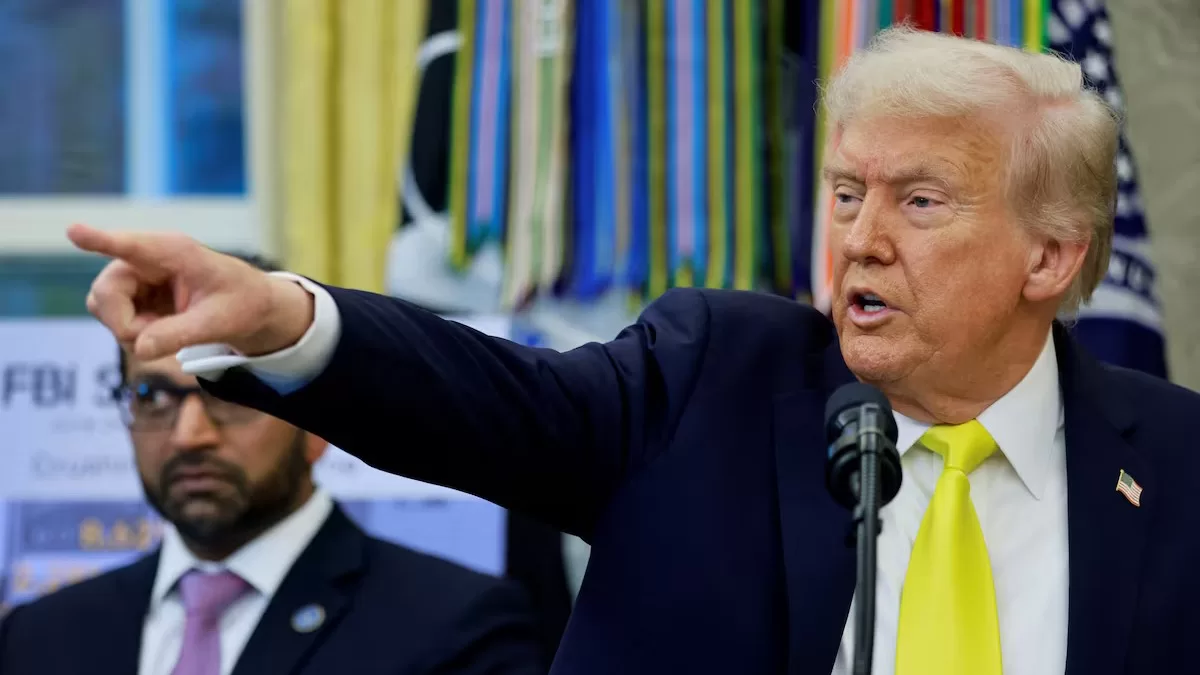 Дональд Трамп на прес-конференції в Овальному кабінеті Білого дому, 15 жовтня 2025 року / Фото Reuters