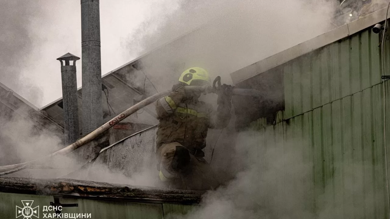 У Харкові горіла виробнича будівля підприємства / Фото: ДСНС