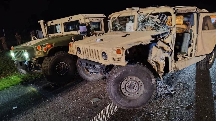 В Польше американские военные попали в ДТП / Фото: Государственная пожарная служба Познани