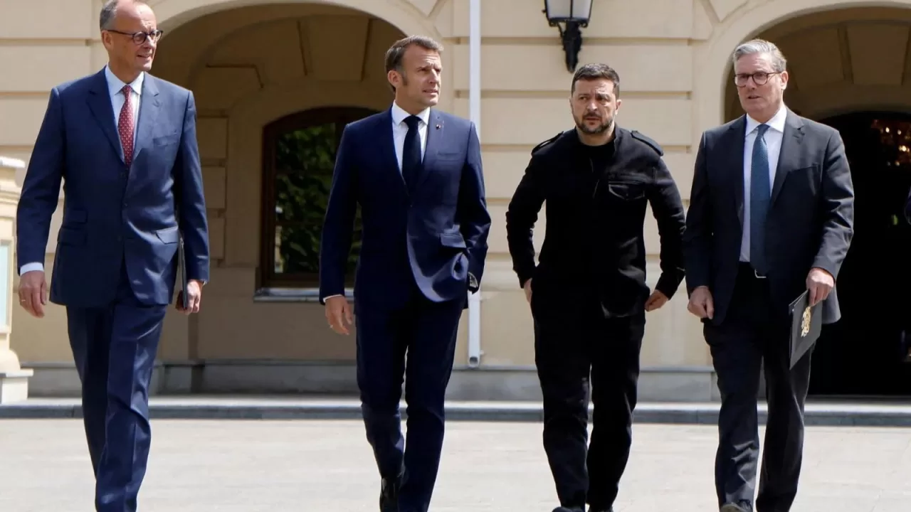 Friedrich Merz, Emmanuel Macron, Volodymyr Zelenskyy, Keir Starmer / Photo: Reuters