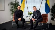 Президент Украины Владимир Зеленский во время встречи с Премьер-министром Швеции Ульфом Кристерссоном / Фото: ОПУ