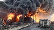 Fire at an oil depot in Proletarsk / Photo: t.me/news161ru