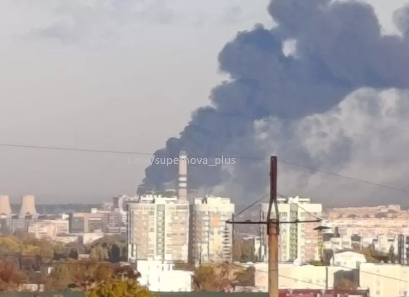 Fire at Simferopol Thermal Power Plant in the Hresivsky district / Photo from social media