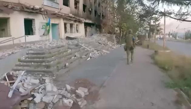 Українські військові у Куп'янську / Фото: Укрінформ