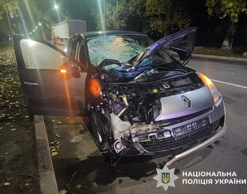 Пошкоджена внаслідок ДТП автівка / Фото: Поліція Чернігівщини