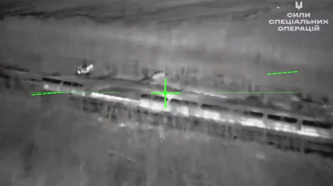 Місце розвантаження ПММ окупантів на Луганщині / Скриншот