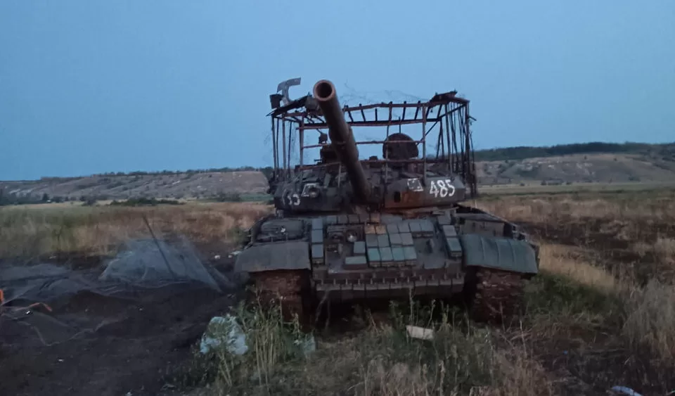 Знищений російський танк / Фото: t.me/lost_warinua