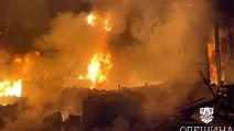 Пожар после обстрела Одесской области / Фото: Одесская ОВА