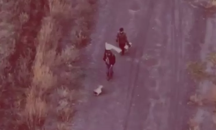 Цивільні з білим прапором на Харківщині / Скриншот