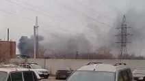 Smoke at the Sterlitamak Petrochemical Plant / Screenshot