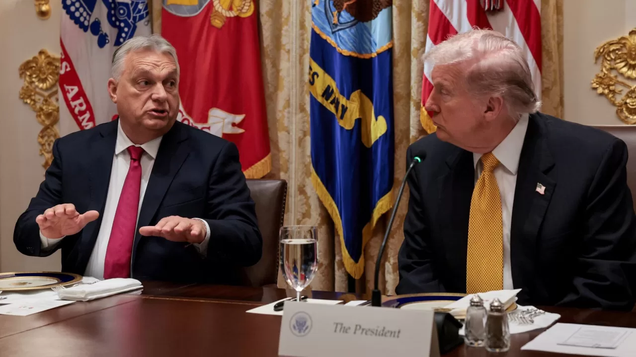 Президент США Дональд Трамп приймає прем'єр-міністра Угорщини Віктора Орбана у Білому домі, 7 листопада 2025 / Фото Reuters