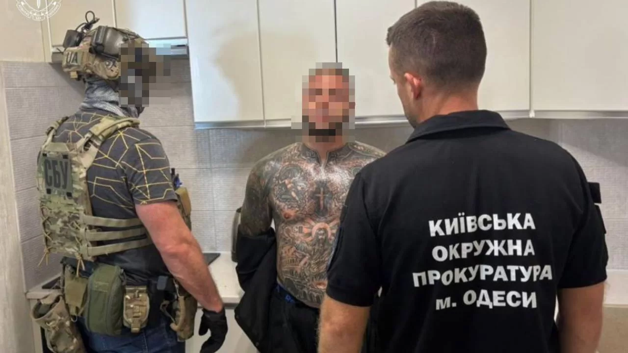 Задержанный по подозрению в вымогательстве денег в Одессе / Фото: Одесская областная прокуратура