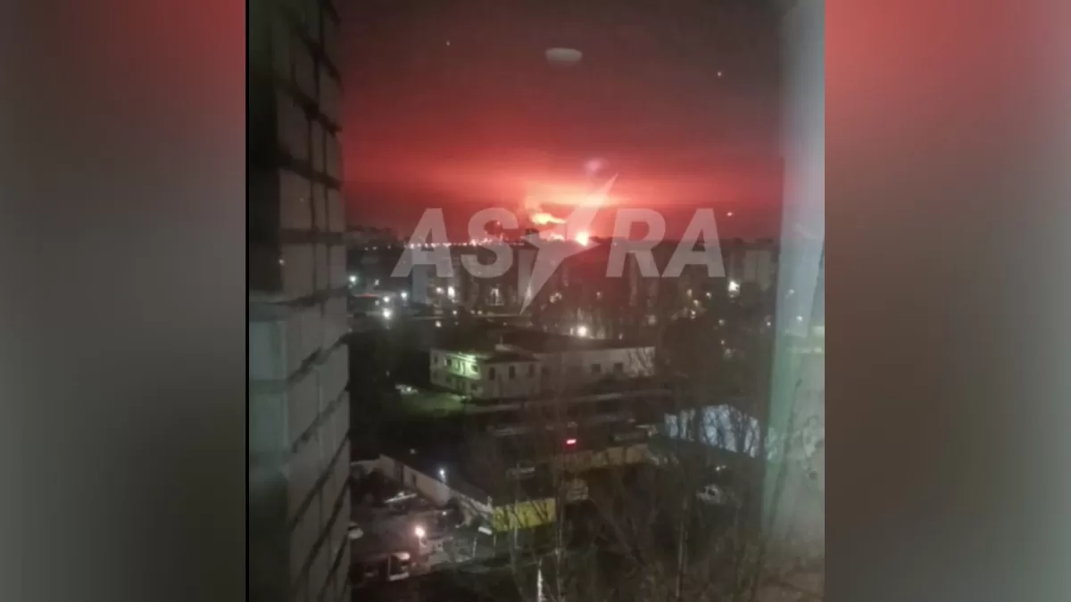 Пожежа на Саратовському НПЗ / Скріншот відео