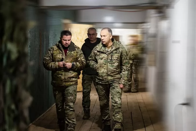 Олександр Сирський на Покровському напрямку / Фото: facebook.com/CinCAFofUkraine