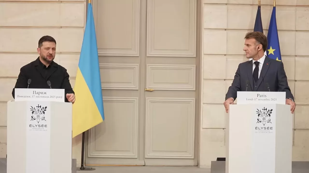 Volodymyr Zelenskyy and Emmanuel Macron / Screenshot