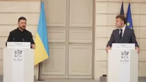 Volodymyr Zelenskyy and Emmanuel Macron / Screenshot