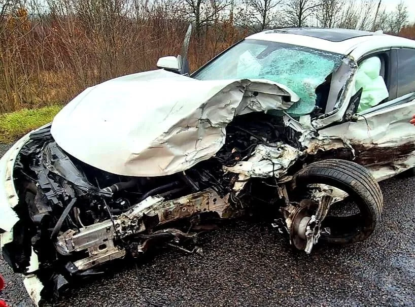 Пошкожений у ДТП BMW / Фото: ГУНП у Волинській області