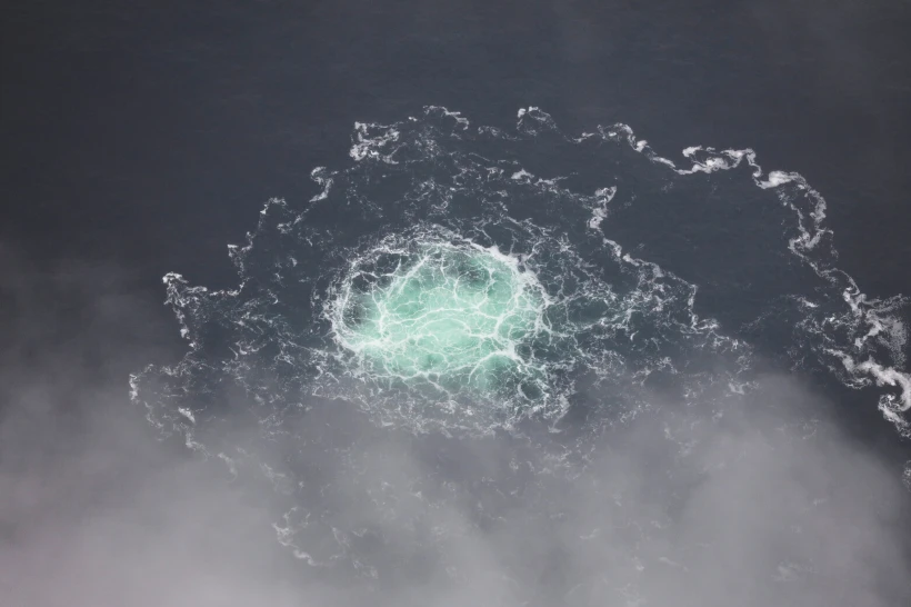 Витік з трубопроводу "Північний потік-2" 28 вересня 2022 року / Фото: AP