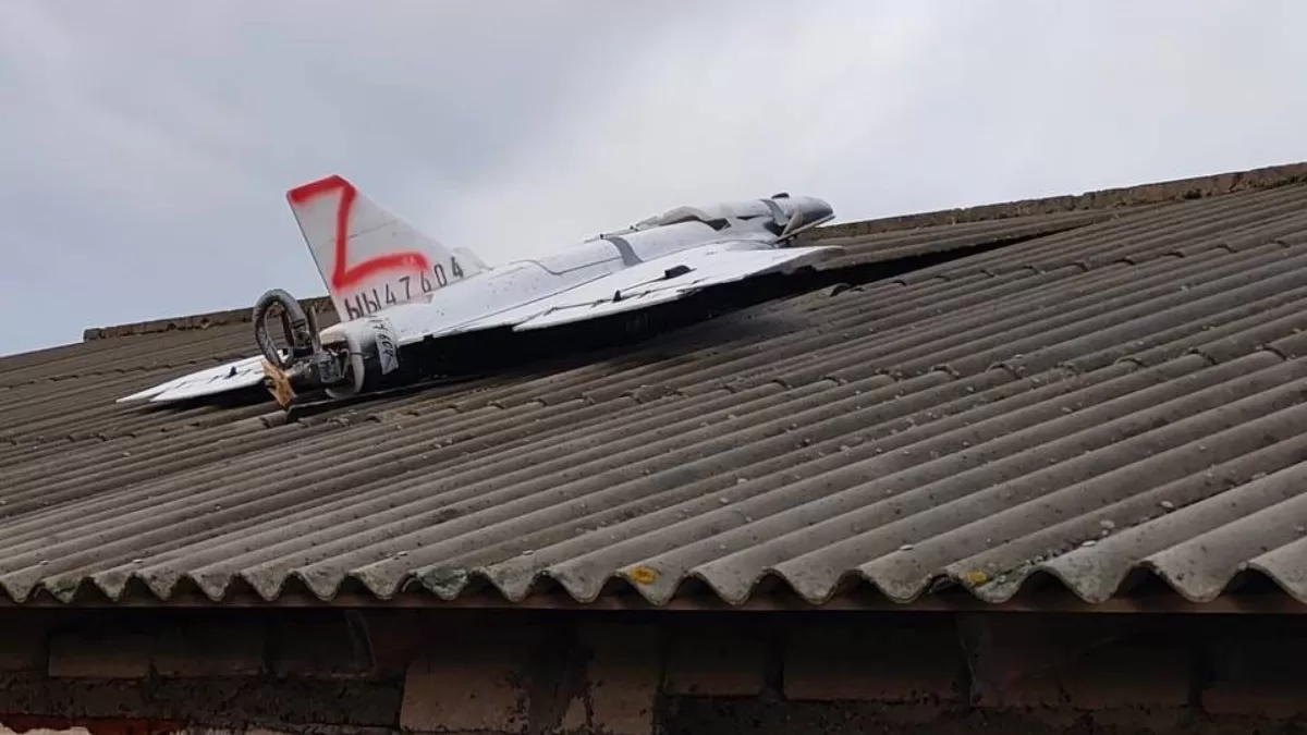 «Гербера», которая сегодня атаковала Украину, оказалась на крыше хозяйственной постройки в Молдове / Фото из соцсетей