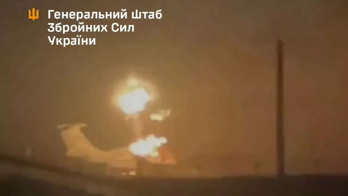 Во время удара по заводу Бериева вероятно поражен экспериментальный самолет А-60 / Фото Генштаб ВСУ