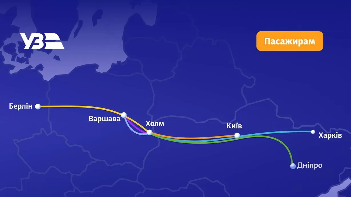 В Германию с 1 пересадкой: Укрзализныця запускает новые сообщения / Иллюстрация УЗ