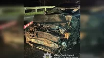 Пошкоджений в ДТП Audi / Фото: ГУНП в Хмельницькій області