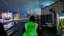 Пожар на СТО в Оболонском районе / Фото: Полиция Киева