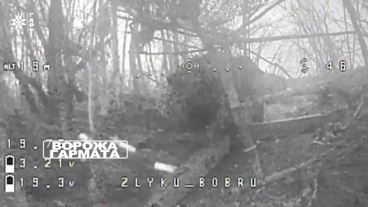 Несмотря на тщательную маскировку, дроны пограничников находят и поражают вражескую артиллерию / Скриншот видео