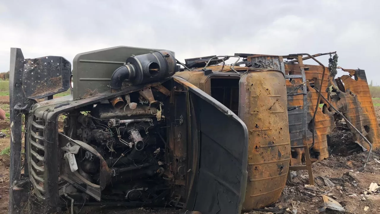 Знищений російський "Урал" / Фото: t.me/lost_warinua