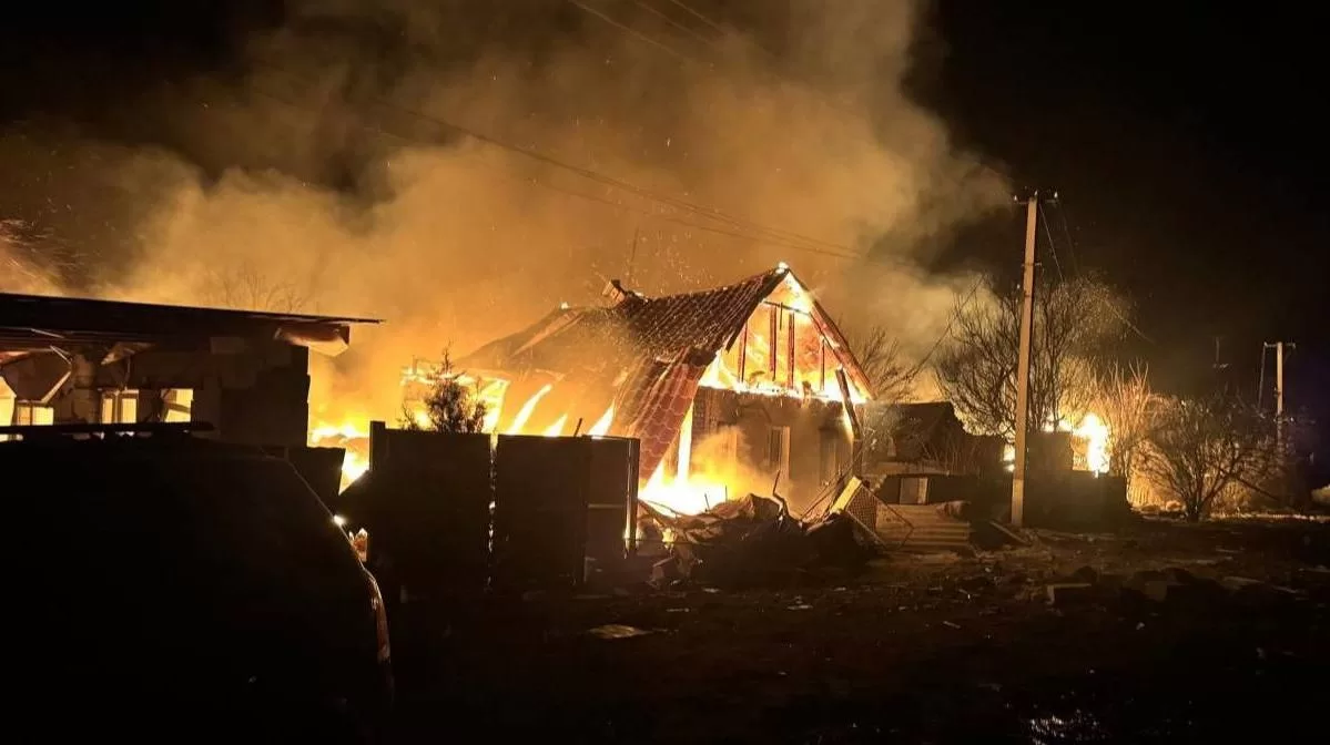 Пожар в Мартовом / Фото: Харьковская ОВА