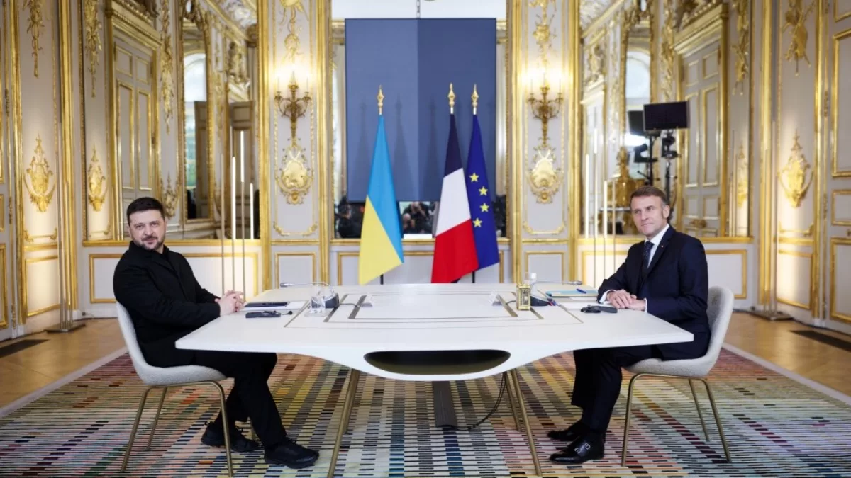 Владимир Зеленский и Эммануэль Макрон согласовали следующие шаги на пути к достижению реального мира / Фото Офис президента