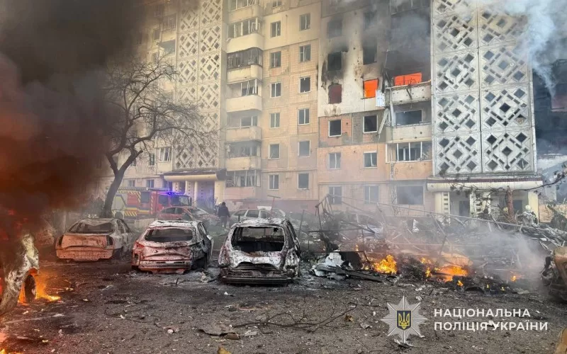 Место ракетного удара в Тернополе 19 ноября / Фото: ГУНП в Тернопольской области