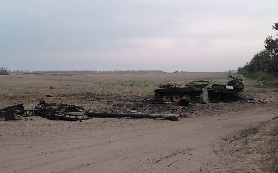 Уничтоженный российский танк / Фото: t.me/lost_warinua