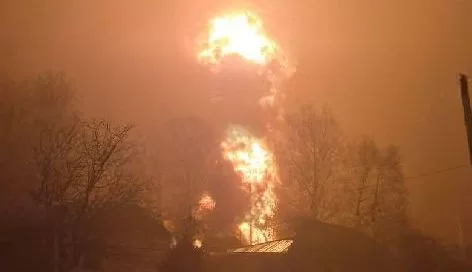 Пожар на нефтебазе в Тамбовской области / Фото: t.me/exilenova_plus