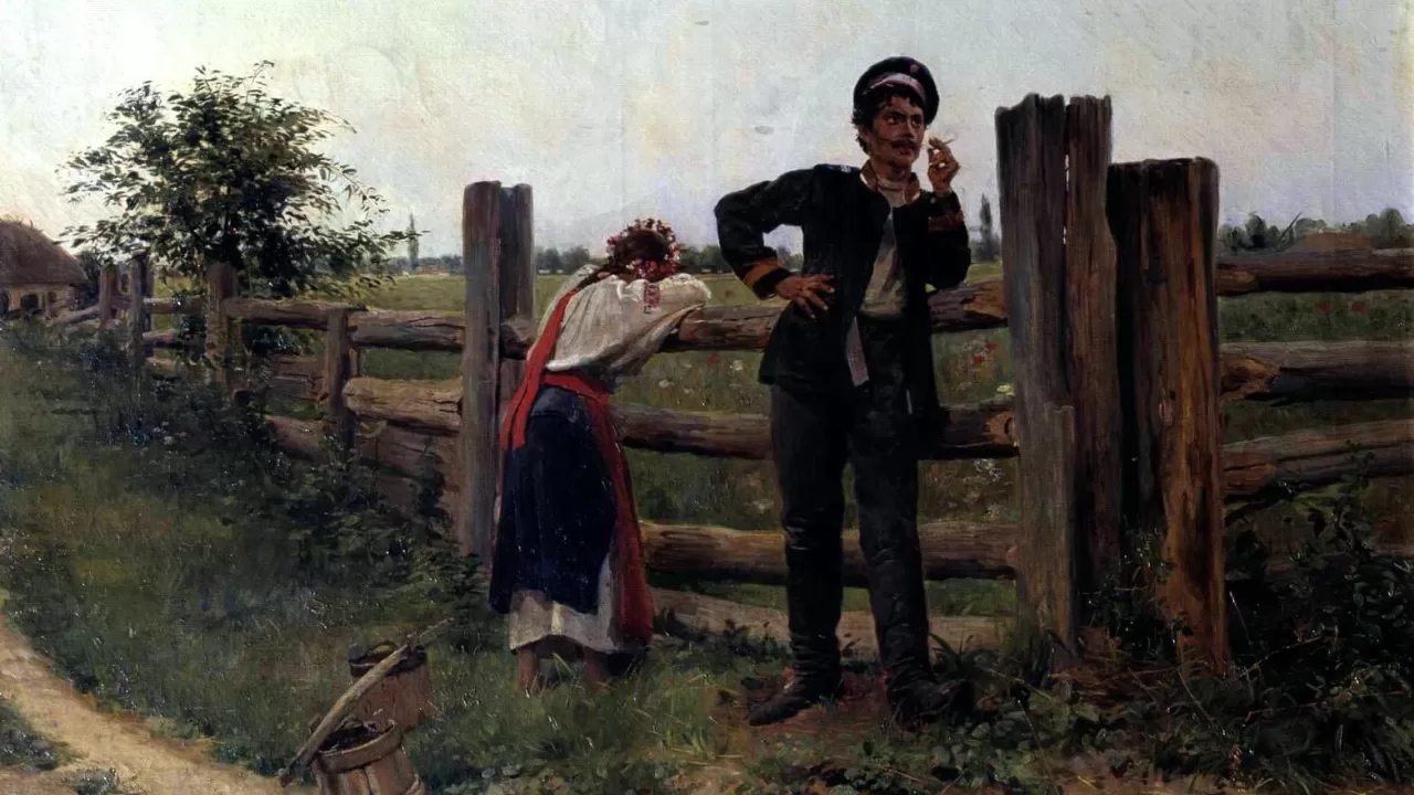 Картина российского художника Александра Маковского под названием «Надоела»