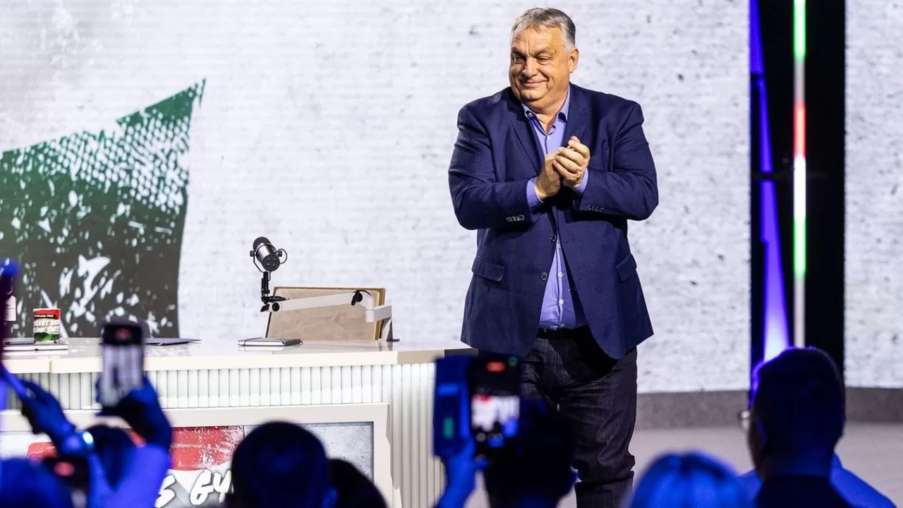 Орбан на предвыборном митинге в Кечкемет / Фото Magyar Nemzet