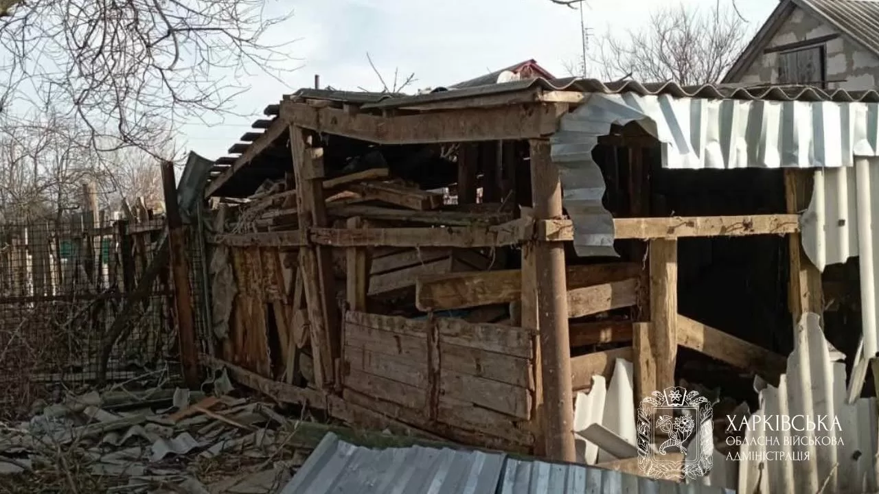 У Баранівці пошкоджена господарська будівля / Фото Харківська ОВА