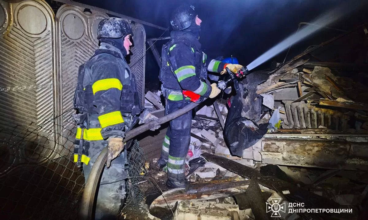 Зруйнований будинок на Дніпропетровщині / Фото: ДСНС