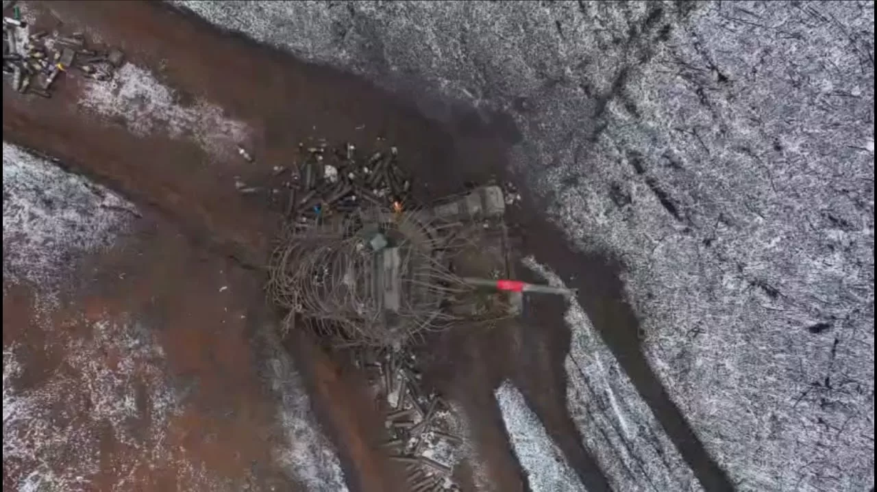 Уничтоженный российский танк / Фото: t.me/lost_warinua