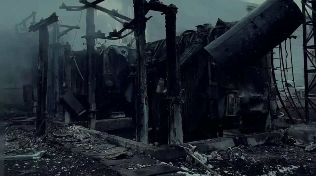 Уничтоженная подстанция ДТЭК в Одесской области / Скриншот