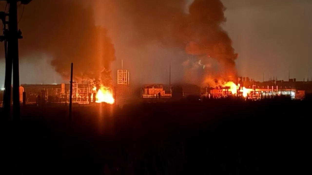 Пожар на «Ефремовском заводе синтетического каучука» / Фото: Supernova+