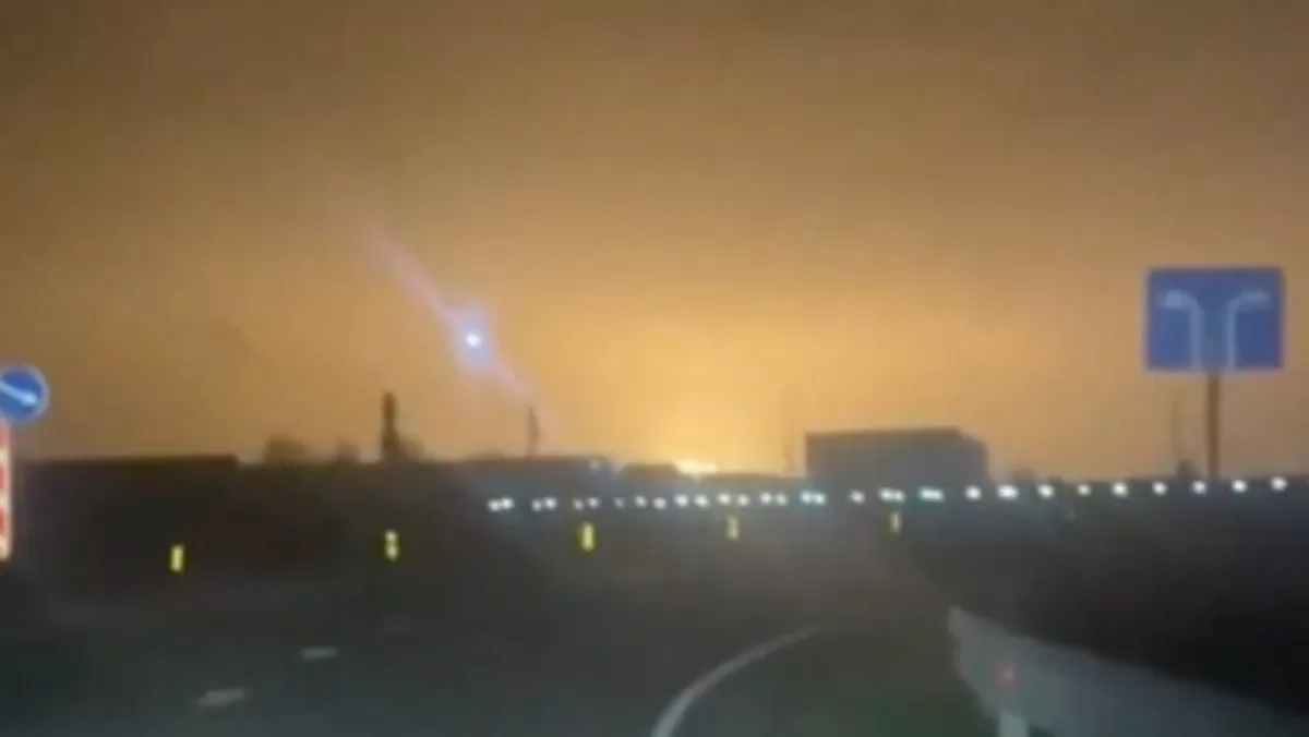 Пожежа в морському порту “Темрюк” / Скріншот відео