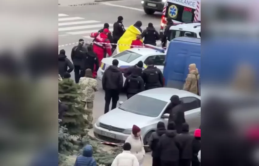 Место нападения на сотрудников ТЦК в Днепре / Скриншот