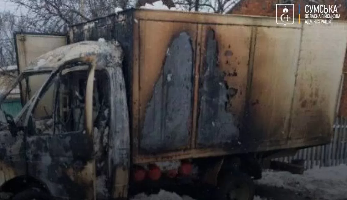 Россия атаковала хлебовозку в Сумской области / Фото: Сумская ОГА